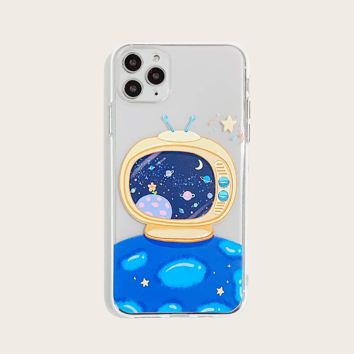 

Planet Print iPhone Case, Blue