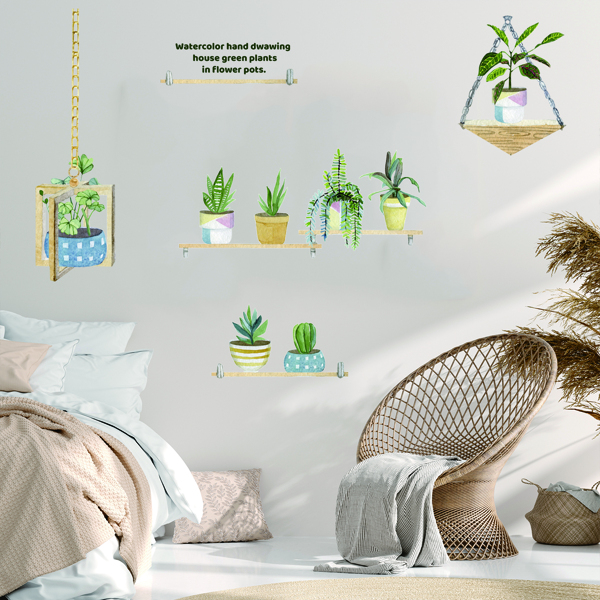 

Plants Print Wall Sticker, Multicolor