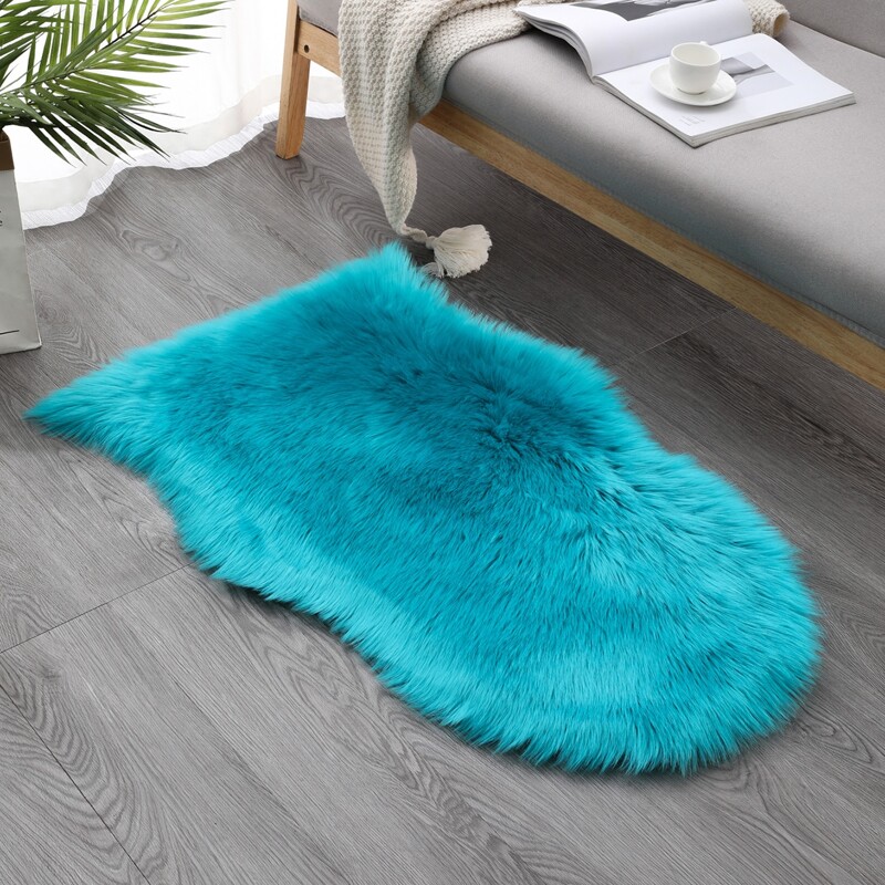 

Solid Color Plush Carpet, Blue