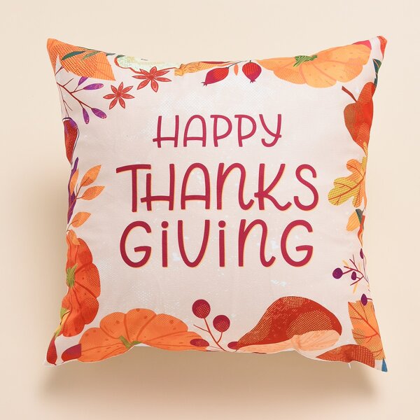 

Slogan Graphic Cushion Cover Without Filler, Multicolor