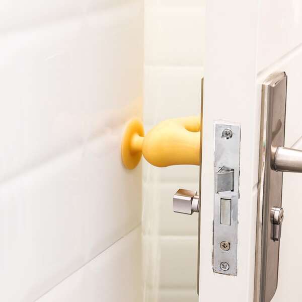 

1pc Silicone Door Stopper, Yellow