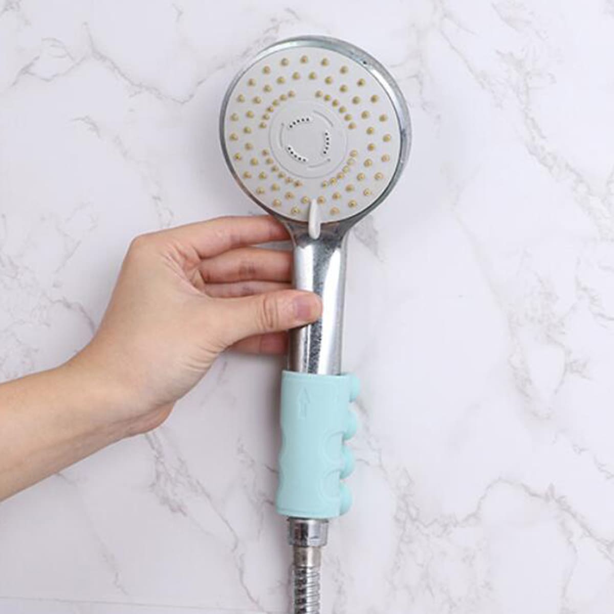 

1pc Silicone Shower Head Holder, Blue