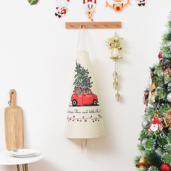 

Christmas Car Print Apron, Multicolor