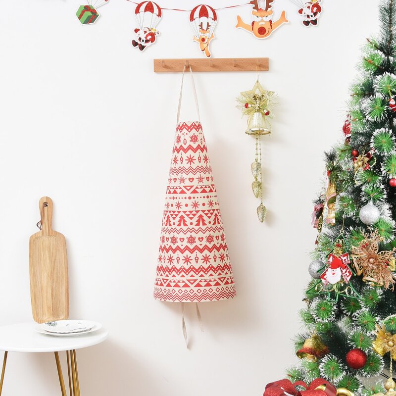 

Christmas Pattern Apron, Red
