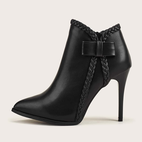 

Point Toe Stiletto Ankle Boots, Black
