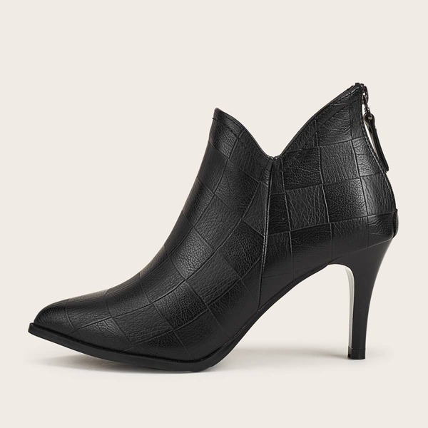 

Point Toe Stiletto Ankle Boots, Black
