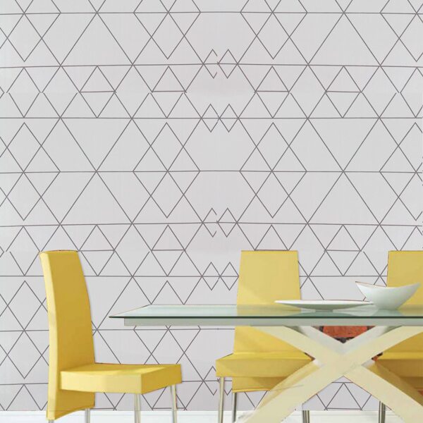 

1sheet Geometric Pattern Wall Sticker, Grey
