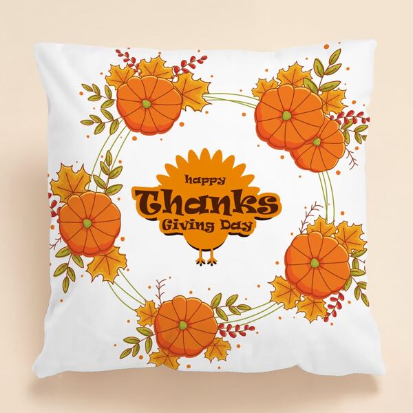 

Slogan Graphic Cushion Cover Without Filler, Multicolor