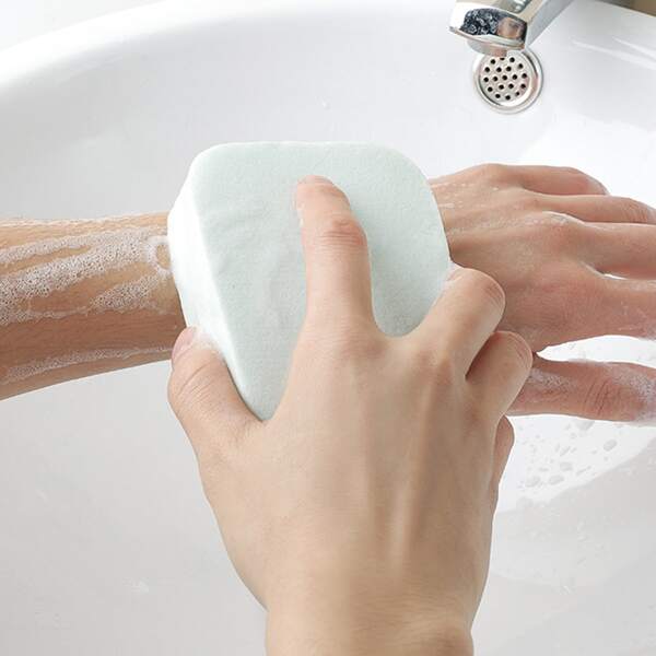 

1pc Random Color Bath Sponge, Green