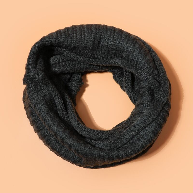 

Guys Solid Ring Scarf, Dark grey