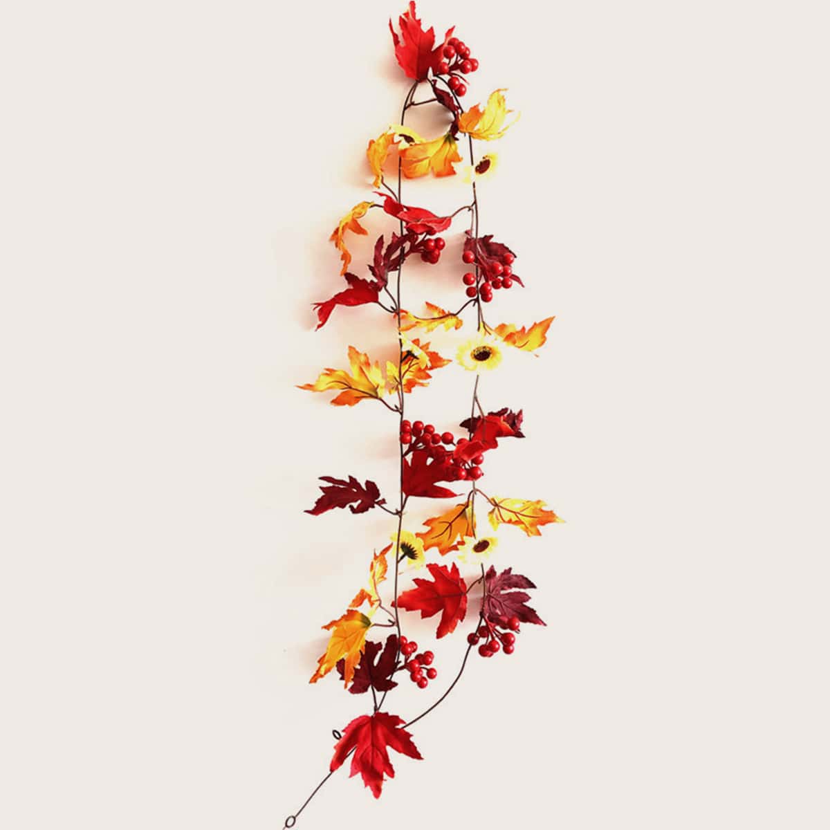 

1pc Artificial Maple Leaf Vine, Multicolor