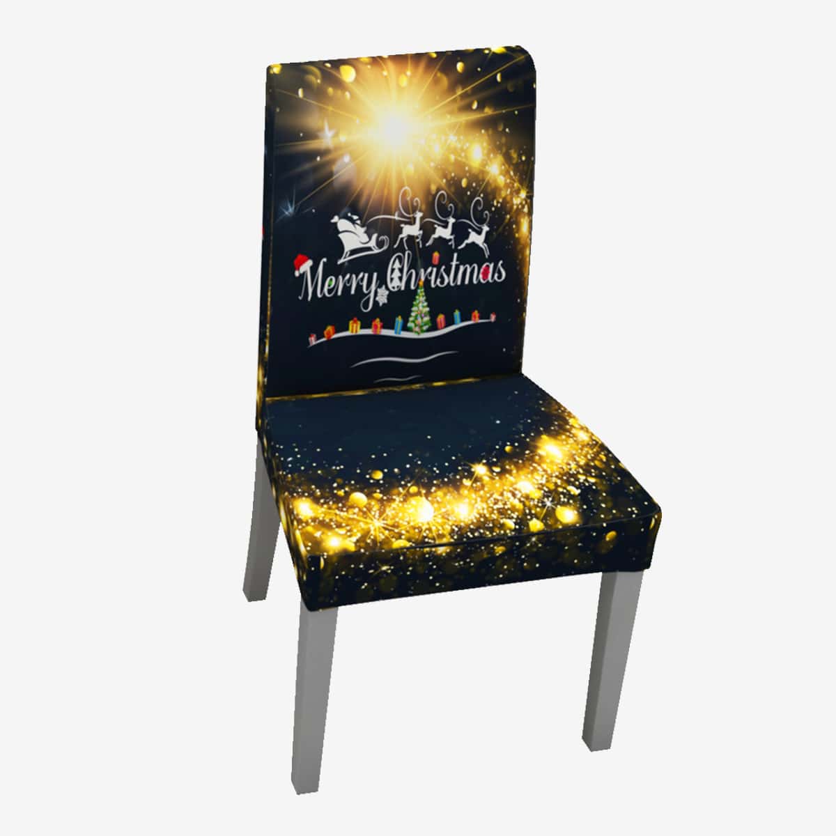

Christmas Pattern Stretchy Chair Cover, Multicolor