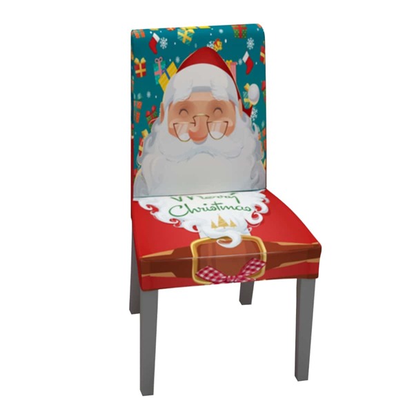 

Santa Claus Print Stretchy Chair Cover, Multicolor