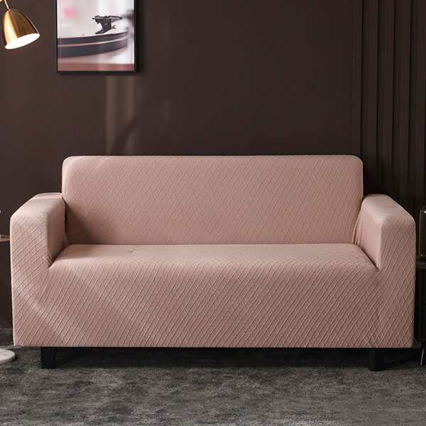 

Plain Stretchy Sofa Cover Without Cushion, Apricot