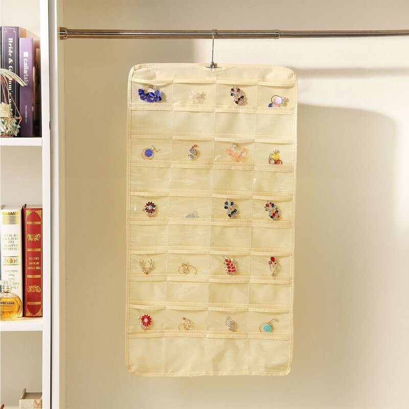 

1pc Jewelry Storage Bag, Beige