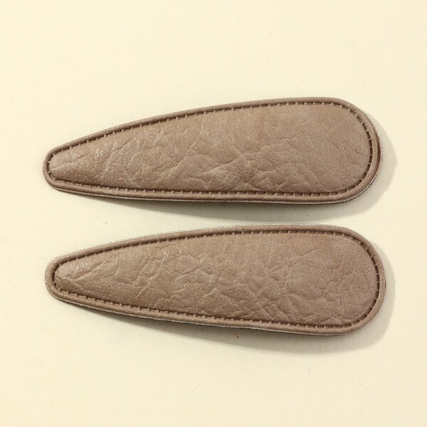 

2pcs Minimalist Hair Clip, Camel