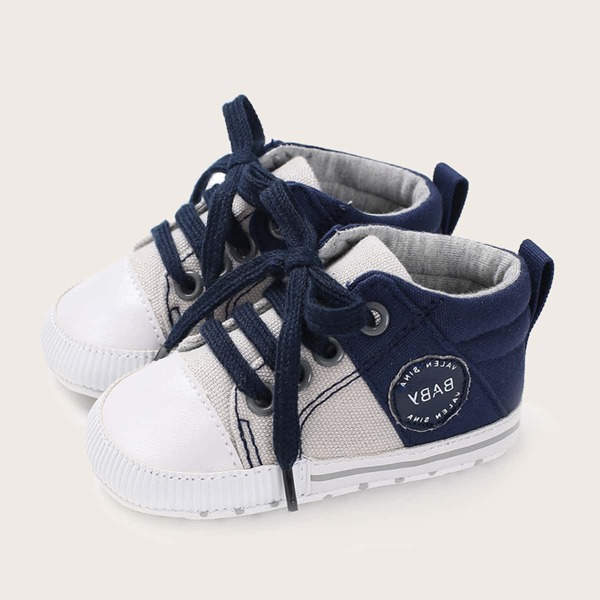 

Baby Boy Color Block Lace-up Front Sneakers, Blue