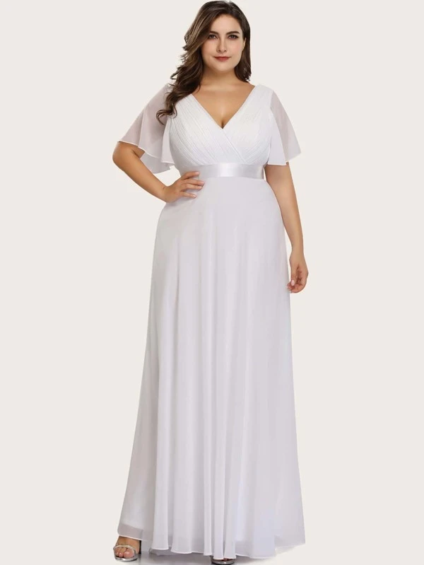 10 Simple Plus Size Wedding Dresses Under $80 from SheIn