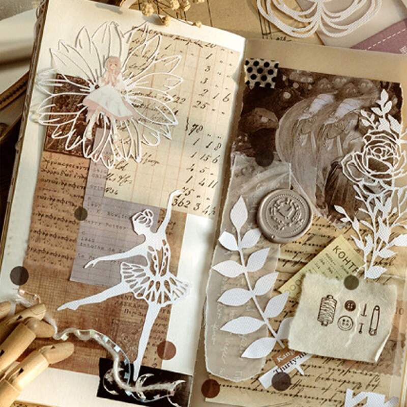 

10pcs Random Hollow Material Paper, White