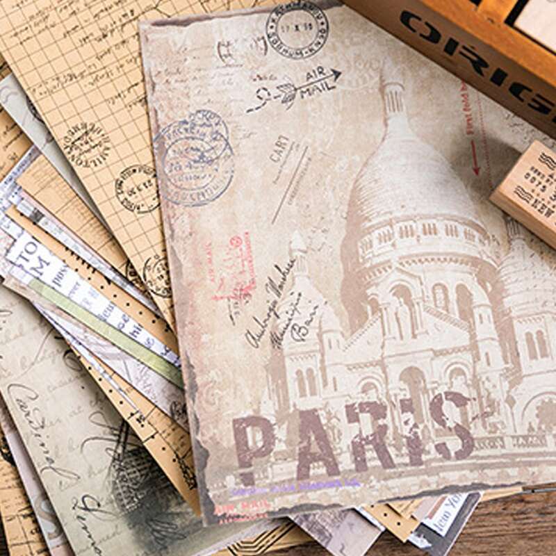

1pc Random Vintage Square Sticker, Multicolor