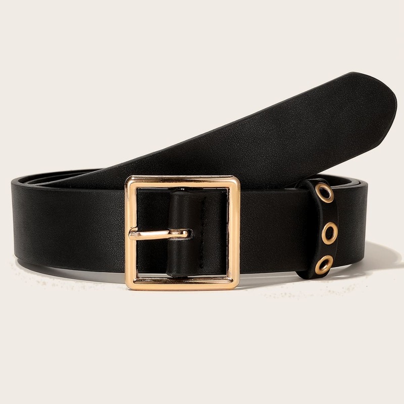 

Square Buckle Belt, Black