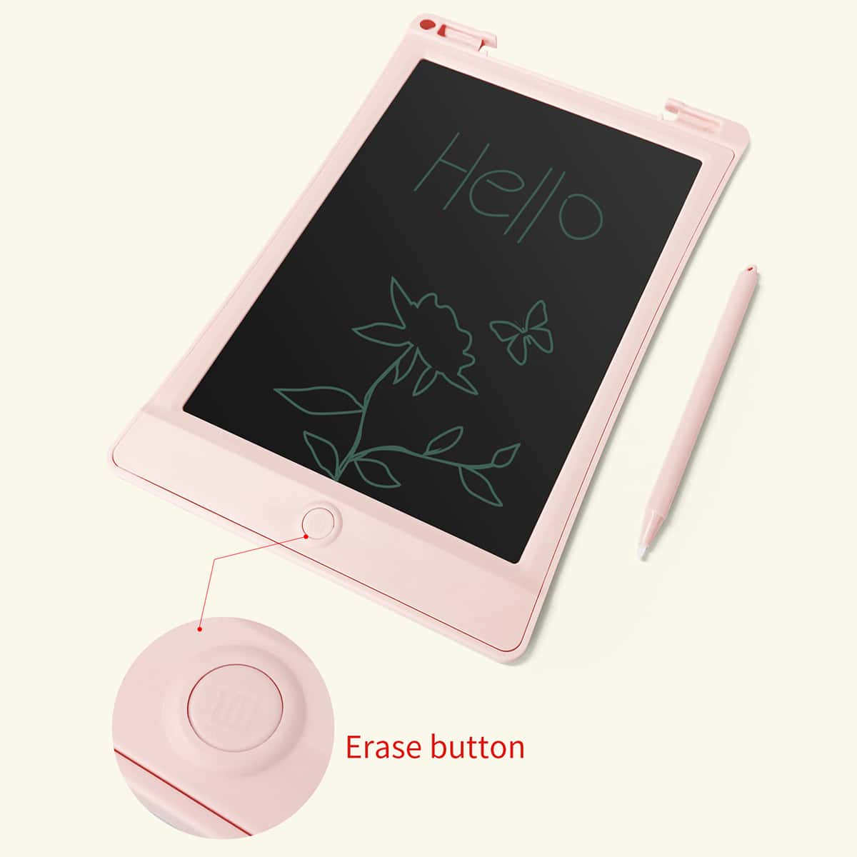 

LCD Writing Tablet With Pen, Pink