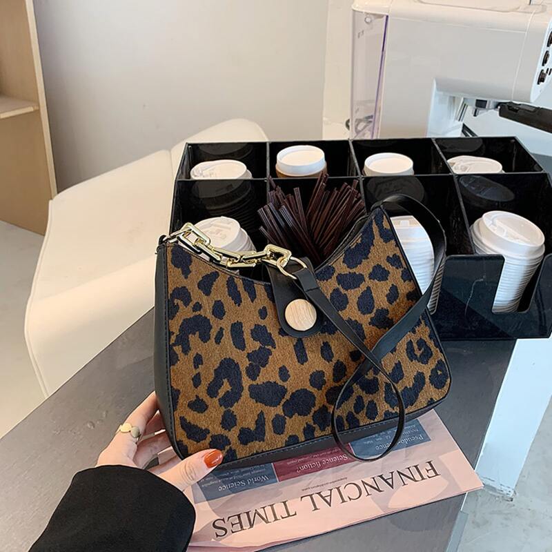 

Leopard Baguette Bag, Multicolor