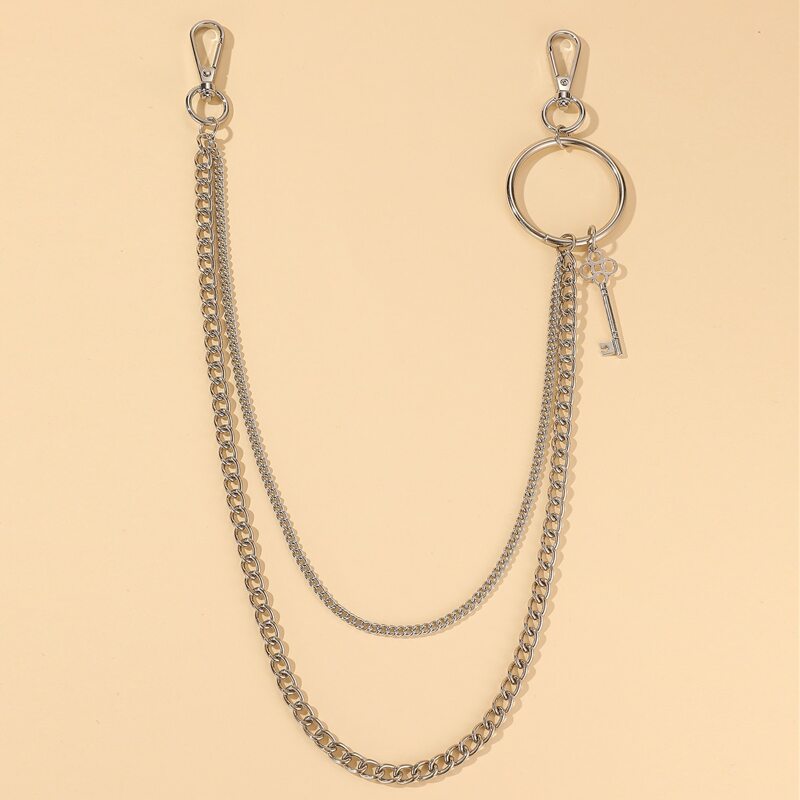 

Key Decor Waist Chain Belt, Silver