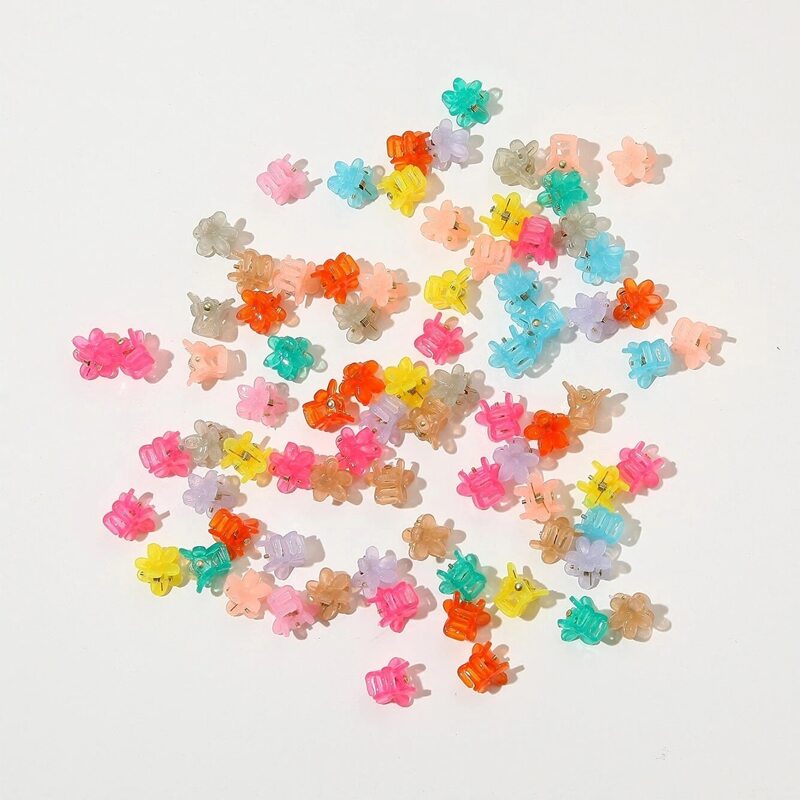 

50pcs Flower Grabbing Hair Clip, Multicolor