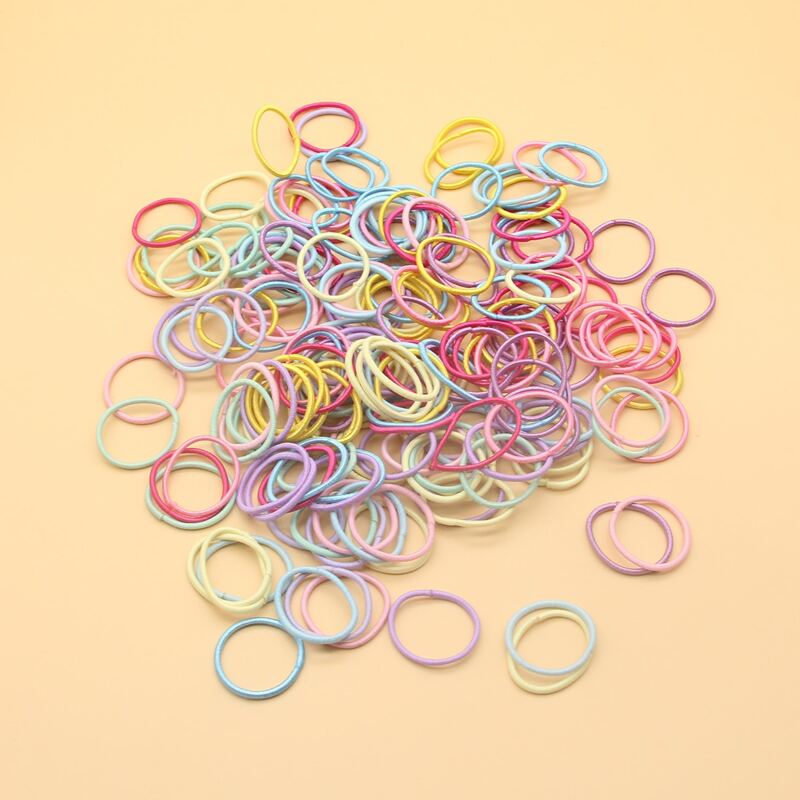

200pcs Colorful Hair Tie, Multicolor