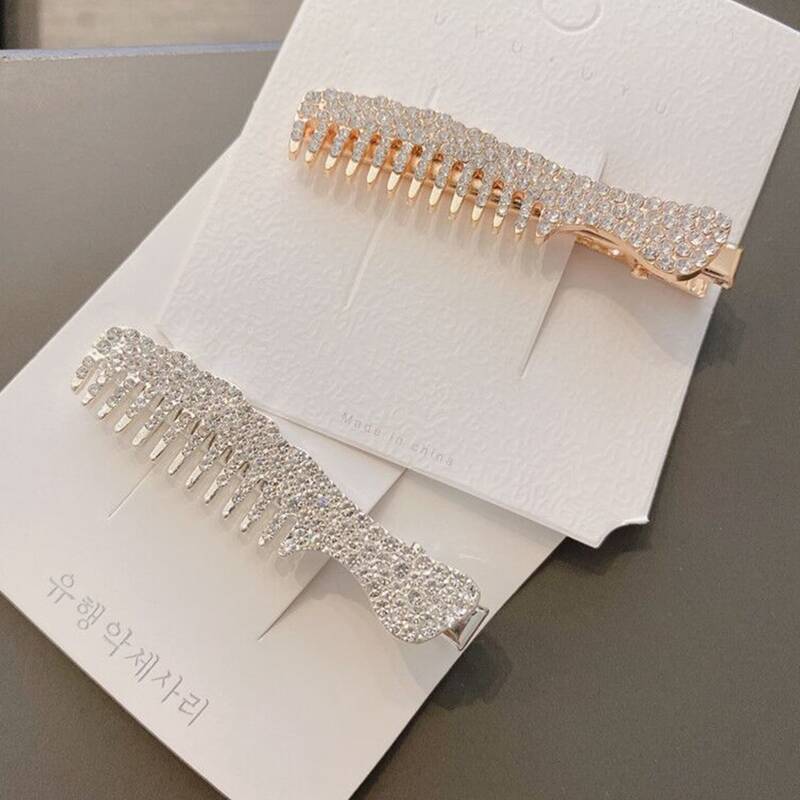 

2pcs Rhinestone Comb Hair Clip, Multicolor