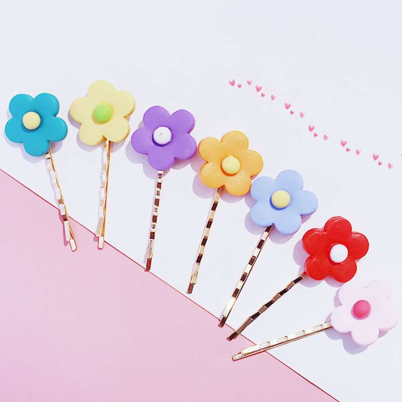 

1pc Random Floral Decor Hair Clip, Multicolor