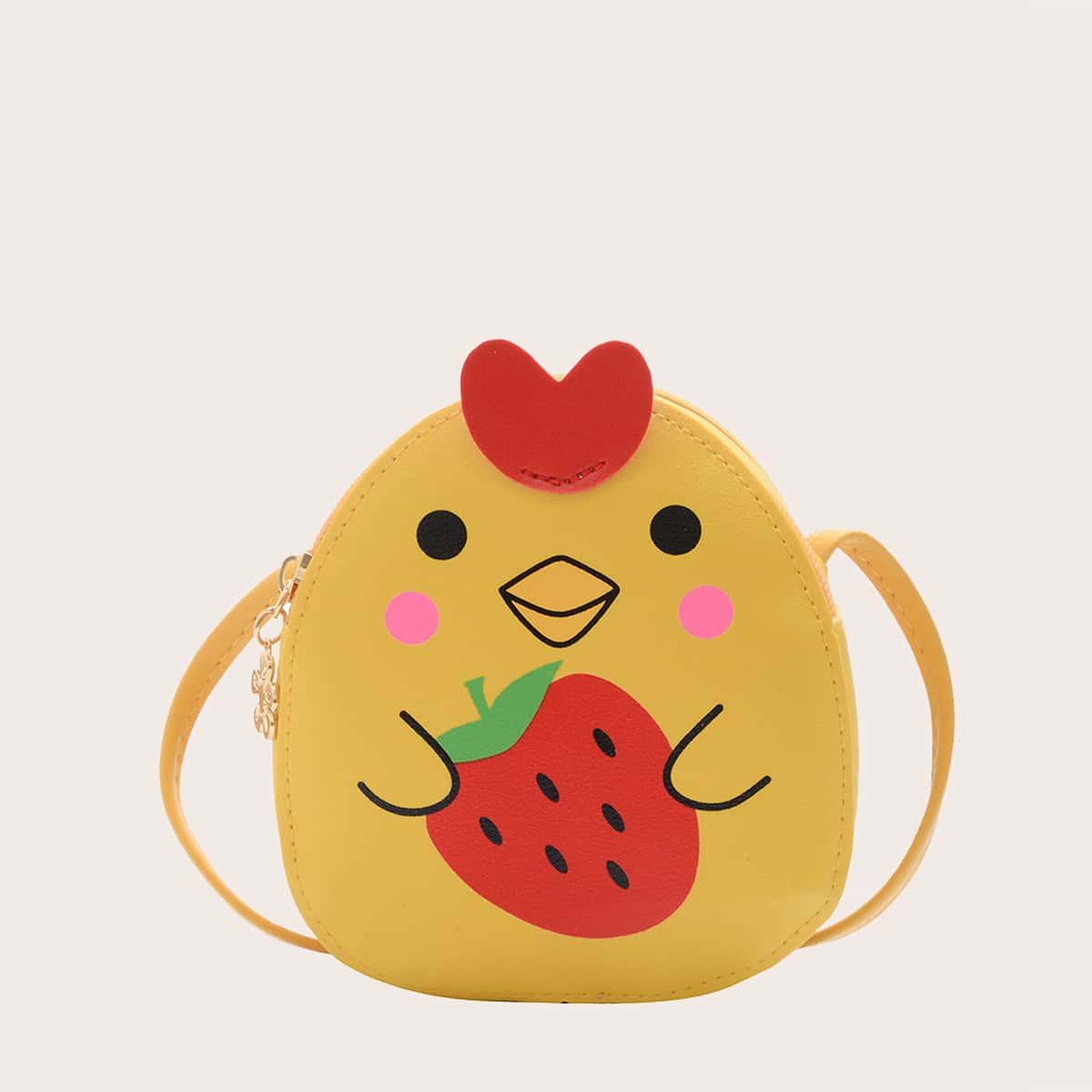 

Cartoon Chicken Crossbody Bag, Yellow