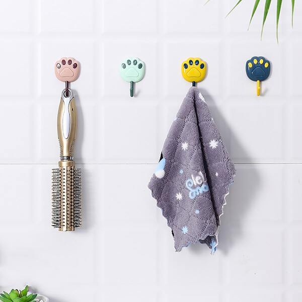 

8pcs Claw Shaped Wall Hook, Multicolor