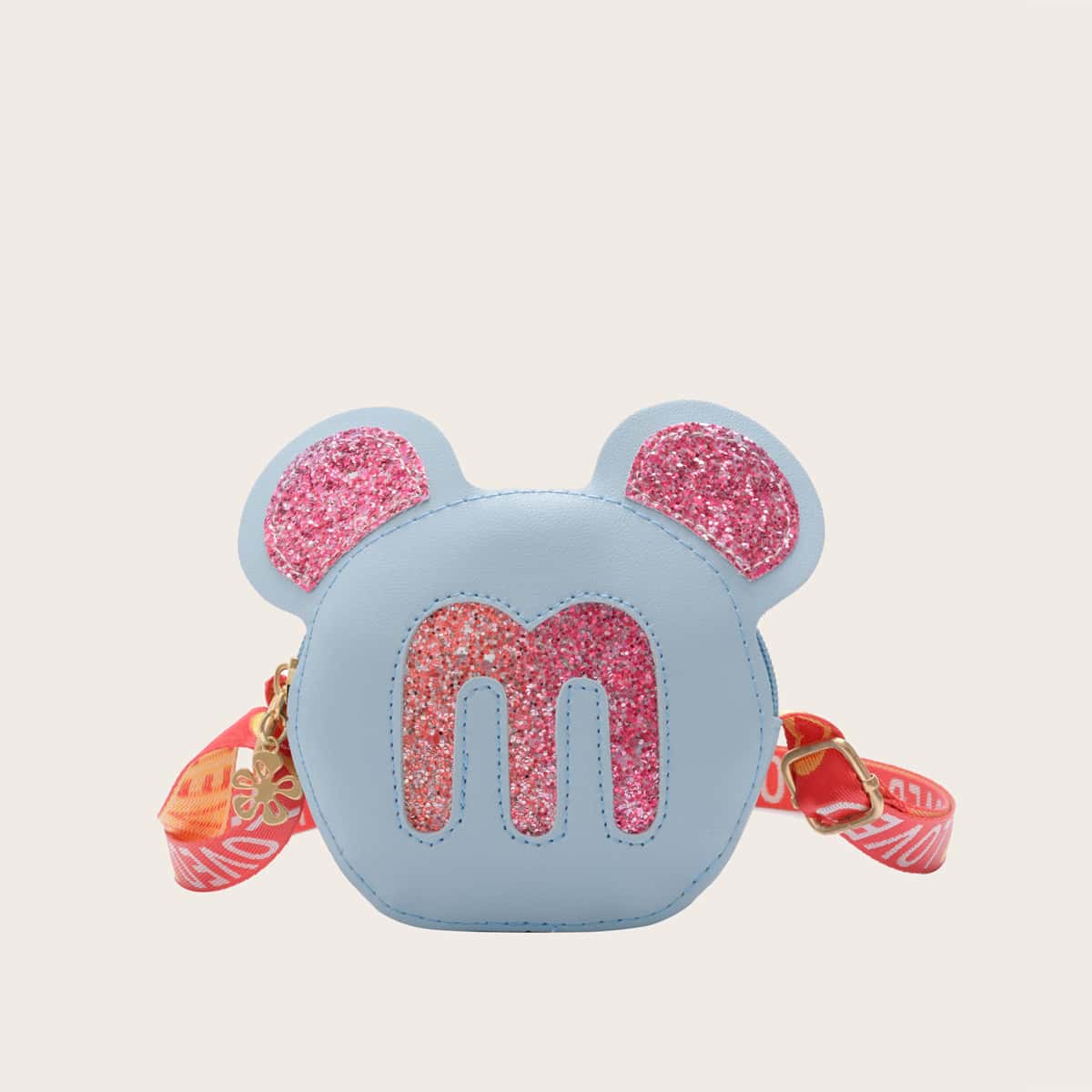 

Sequin Ear Mini Crossbody Bag, Baby blue