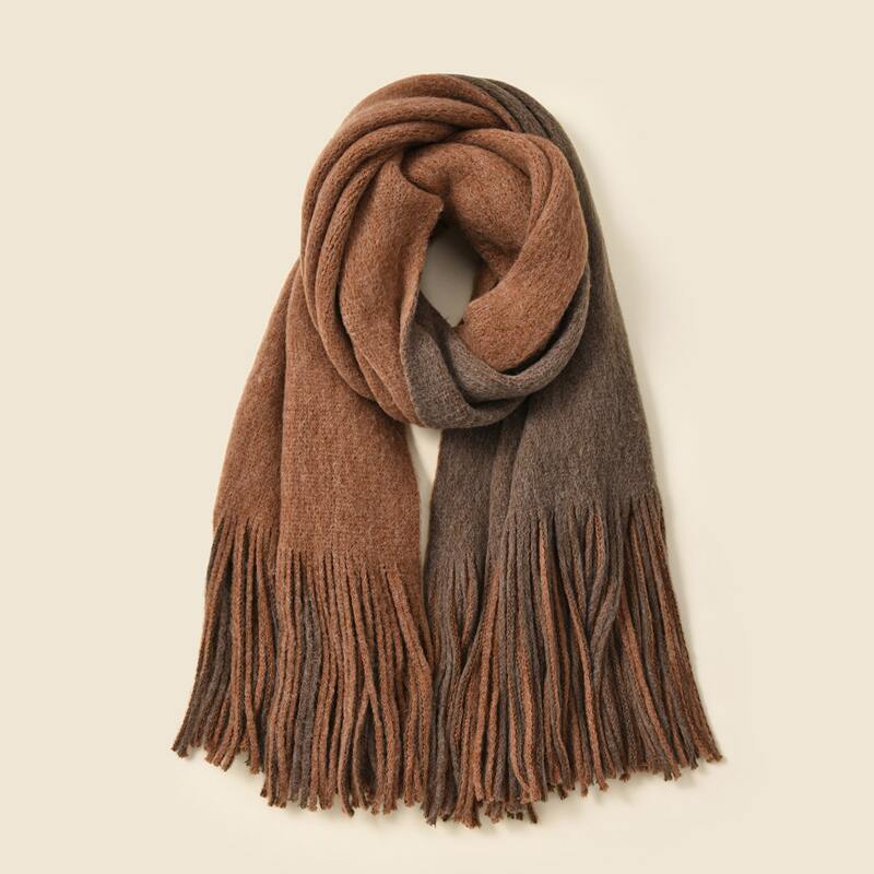 

Fringe Hem Scarf, Multicolor