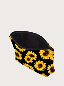 Bolsa de maquillaje con estampado de girasol - Multicolor - Ver 3