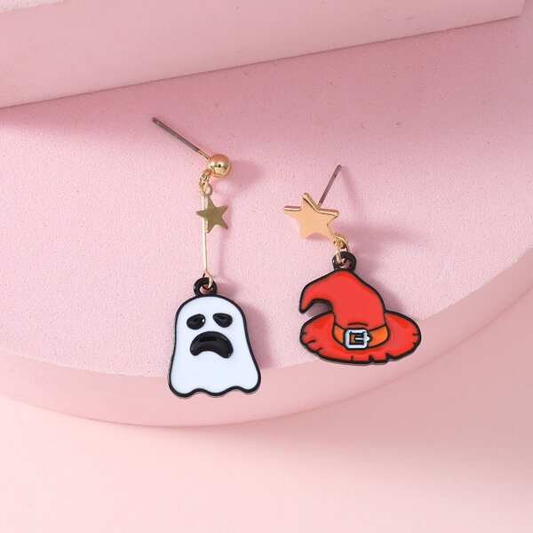 

Halloween Witch Charm Earrings, Multicolor
