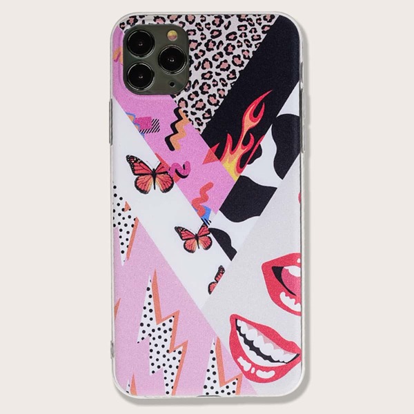 

Butterfly & Lightning Collage iPhone Case, Multicolor