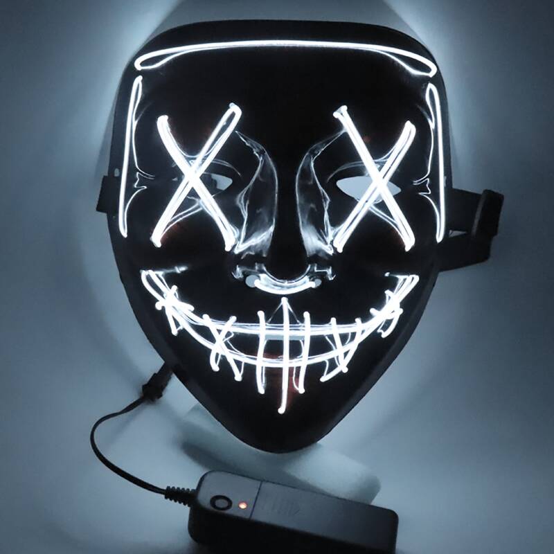

Halloween Skeleton Luminous Mask, White
