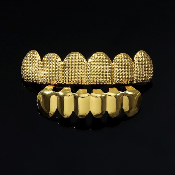 

Men Solid Metal Teeth Braces, Gold