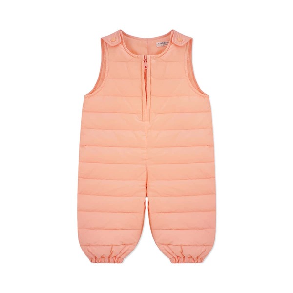 

Baby Boy Half Zipper Puffer Jumpsuit, Baby pink