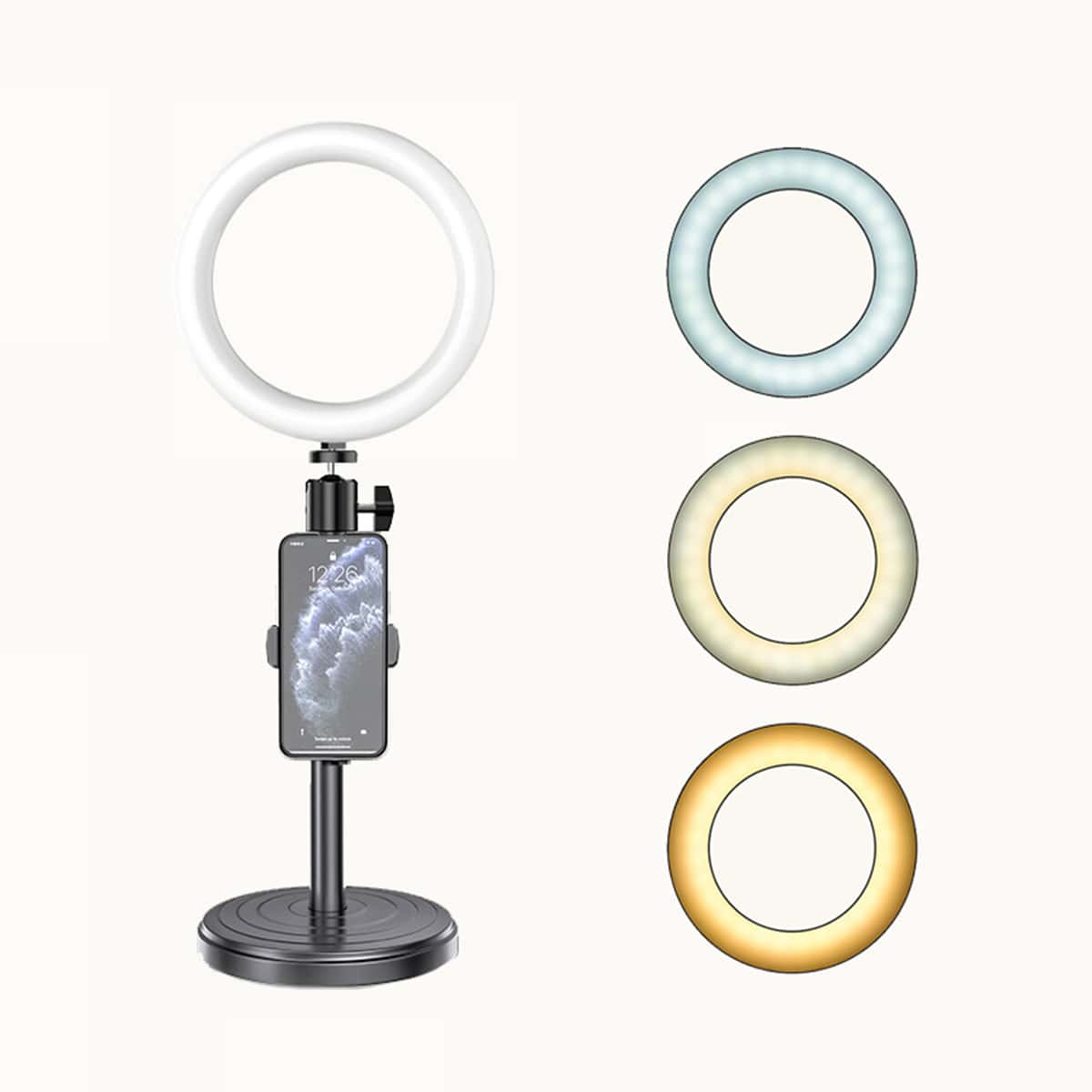 

1pc Ring Fill Light, Black