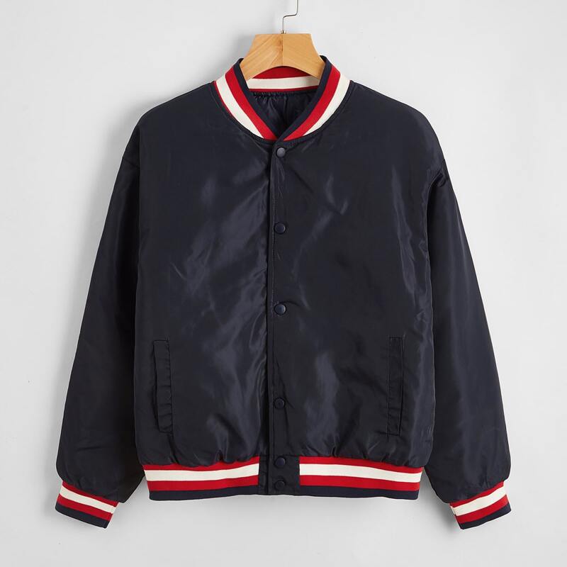 

Windbreaker Baseball Jacket, Navy blue
