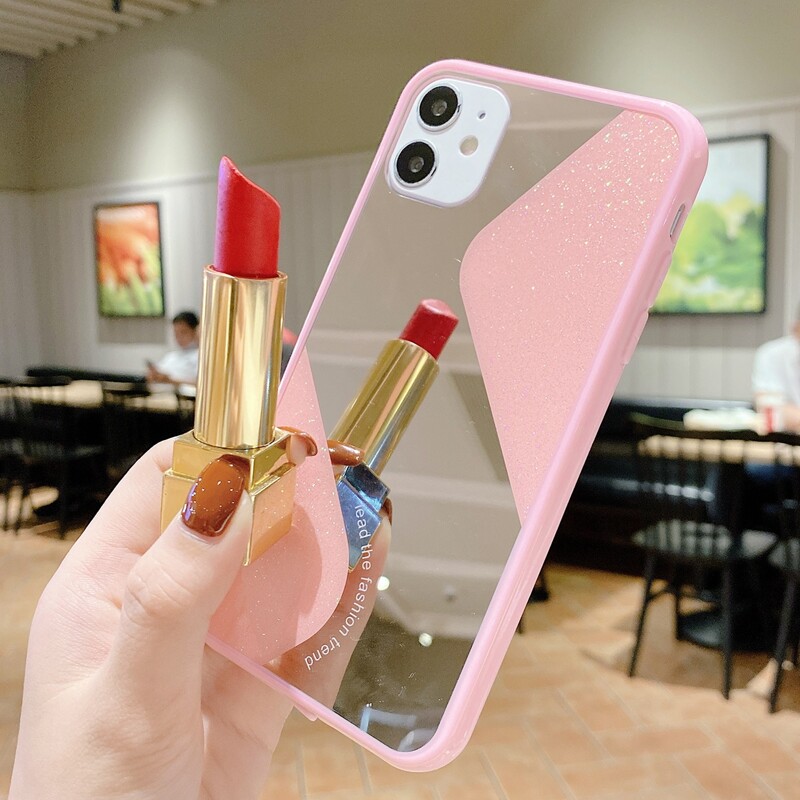 

Glitter Mirror iPhone Case, Pink