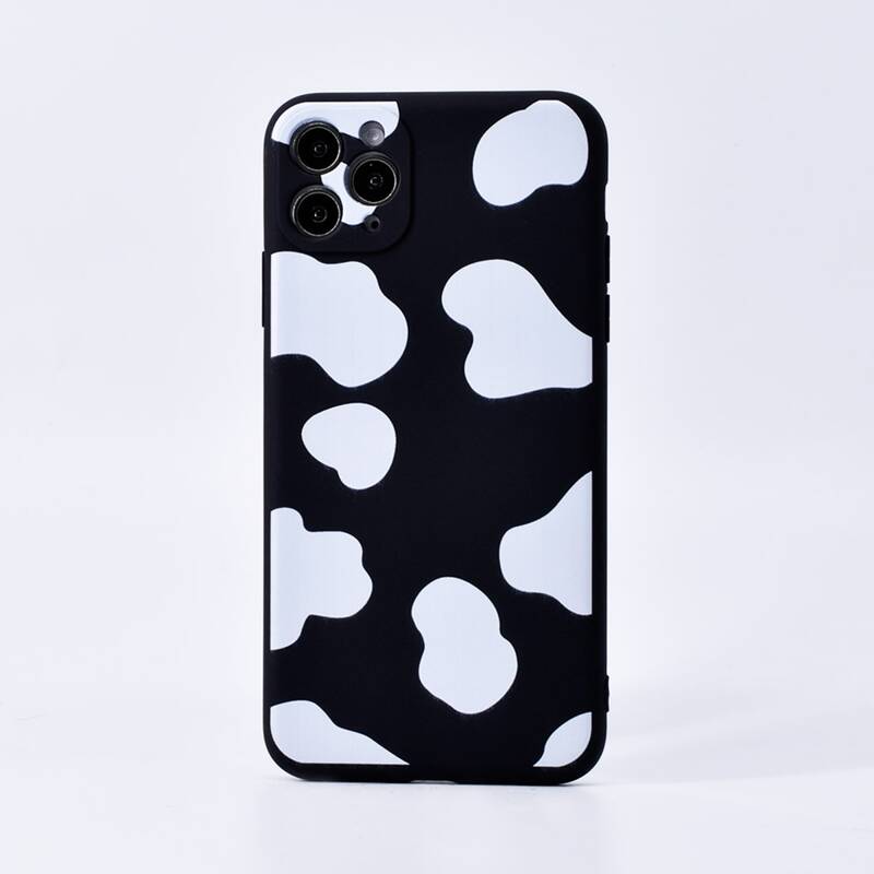 

Cow Print iPhone Case, Black and white