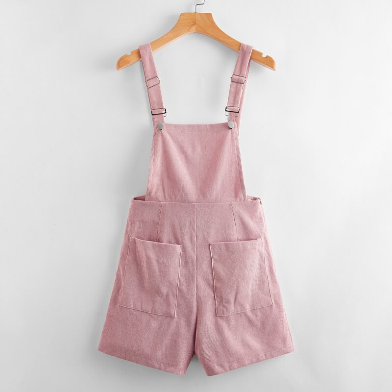 

Solid Corduroy Pocket Jumpsuit, Dusty pink