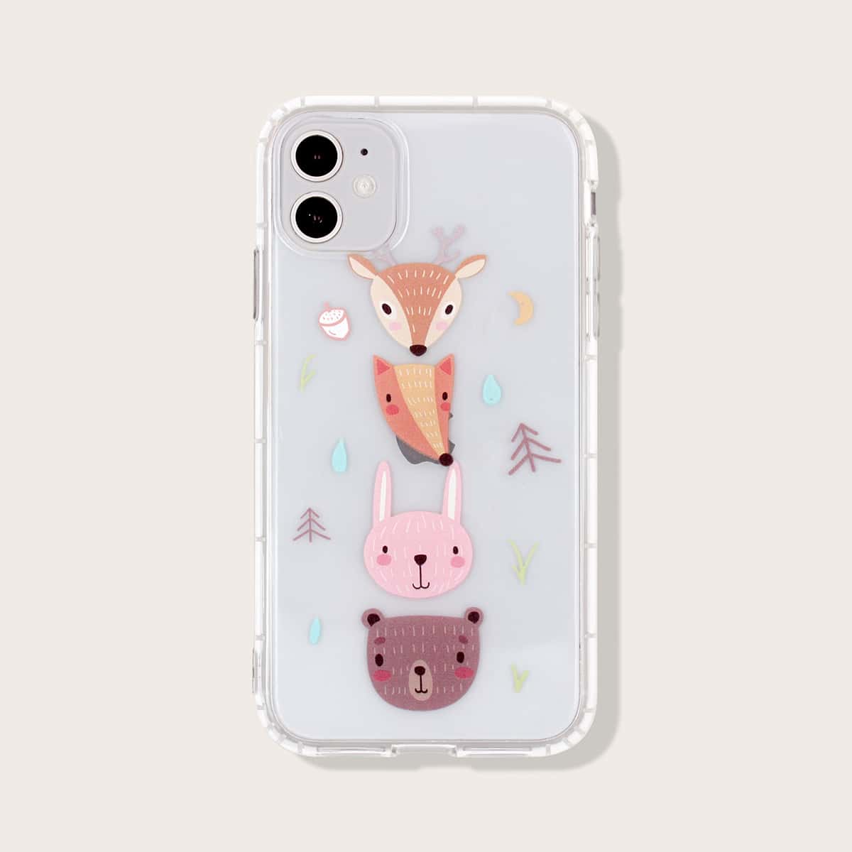 

Cartoon Animal Pattern iPhone Case, Multicolor