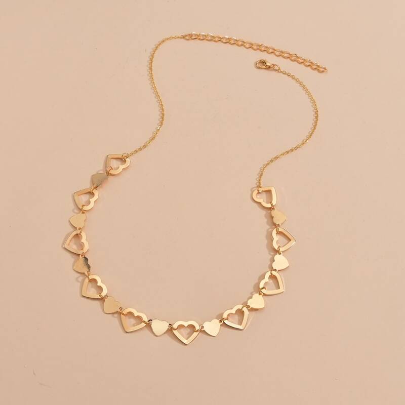 

Heart Decor Necklace, Gold