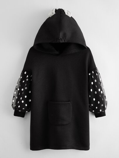 بلايز ثقيلة طفلة صغيرة الجيب النقطة لطيفة